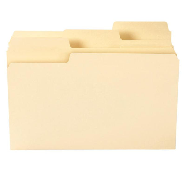 Smead SuperTab® File Folder, Oversized Reinforced 1/3-Cut Tab, Guide Height, Legal Size, Manila, 100 per Box (15395)