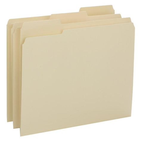 Smead File Folder, Reinforced 1/3-Cut Tab, Assorted Positions, Legal Size, Manila, 100 per Box (15434)