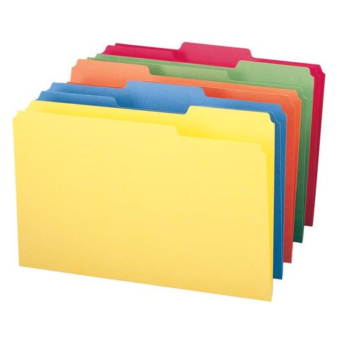 Smead File Folder, 1/3-Cut Tab, Legal Size, Assorted Colors, 100 per Box (16943)