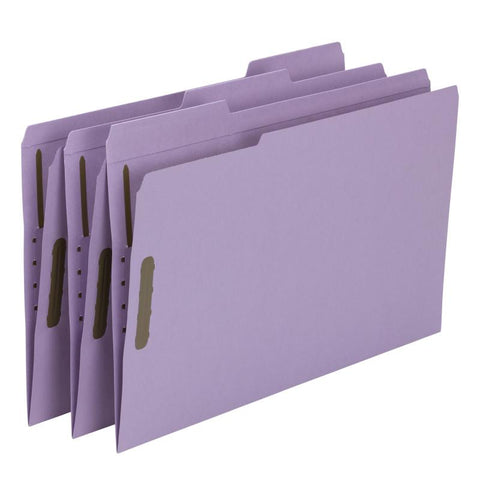 Smead Fastener File Folder, 2 Fasteners, Reinforced 1/3-Cut Tab, Legal Size, Lavender, 50 per Box (17440)