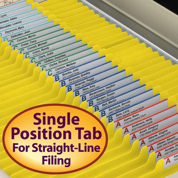 Smead Pressboard Classification File Folder with SafeSHIELD® Fasteners, 1 Divider, 2" Expansion, Legal Size, Yellow, 10 per Box (18734)