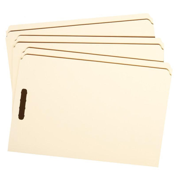 Smead Fastener File Folder, 2 Fasteners, Straight-Cut Tab, Legal Size, Manila, 50 per Box (19513)