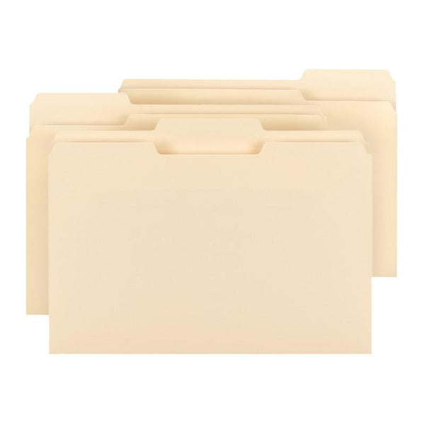 Smead Fastener File Folder with SafeSHIELD® Fasteners, 2 Fasteners, Reinforced 1/3-Cut Tab, Legal Size, Manila, 50 per Box (19555)