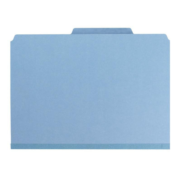 Smead Pressboard File Folder, 1/3-Cut Tab, 1" Expansion, Letter Size, Blue, 25 per Box (21530)