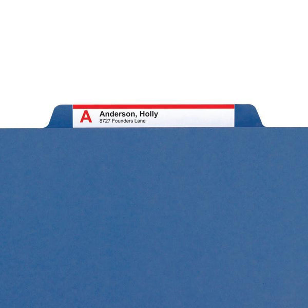Smead Pressboard File Folder, 1/3-Cut Tab, 1" Expansion, Letter Size, Dark Blue, 25 per Box (21541)