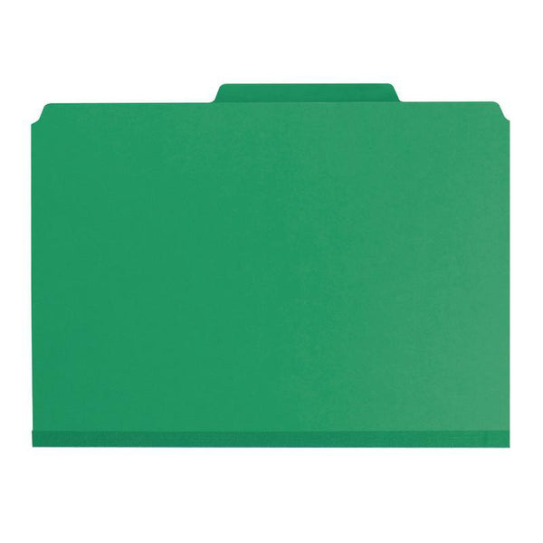 Smead Pressboard File Folder, 1/3-Cut Tab, 1" Expansion, Letter Size, Green, 25 per Box (21546)