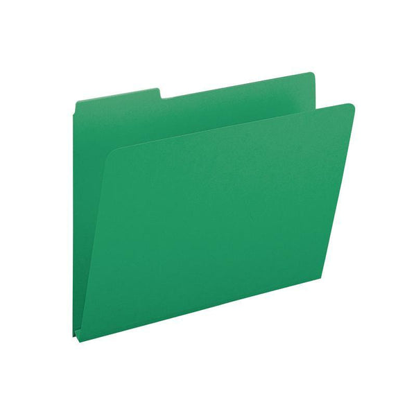 Smead Pressboard File Folder, 1/3-Cut Tab, 1" Expansion, Letter Size, Green, 25 per Box (21546)