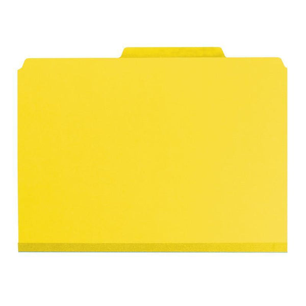 Smead Pressboard File Folder, 1/3-Cut Tab, 1" Expansion, Letter Size, Yellow, 25 per Box (21562)