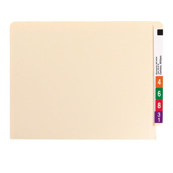 Smead End Tab File Folder, Shelf-Master® Reinforced Straight-Cut Tab, Letter Size, Manila, 100 per Box (24110)
