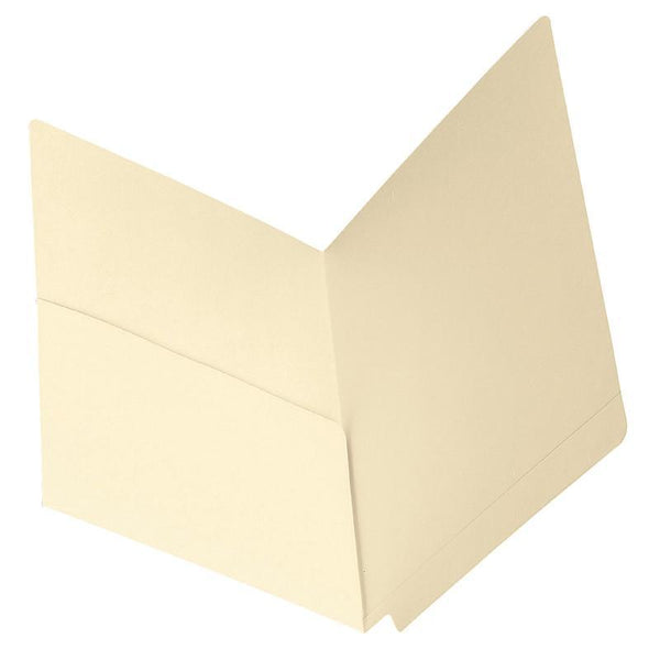 Smead End Tab Pocket Folder, Reinforced Straight-Cut Tab, 1 Pocket, Letter Size, Manila, 50 per Box (24115)