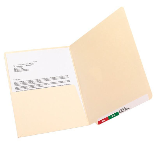 Smead End Tab Pocket Folder, Reinforced Straight-Cut Tab, 1 Pocket, Letter Size, Manila, 50 per Box (24115)