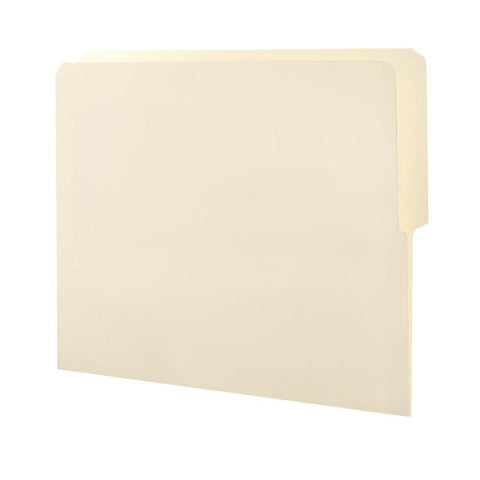Smead End Tab File Folder, Shelf-Master® Reinforced 1/2-Cut Tab Top Position, Letter Size, Manila, 100 per Box (24127)