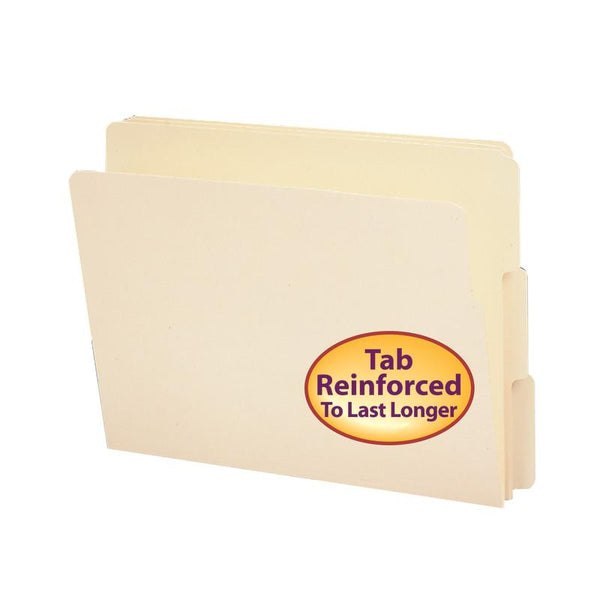 Smead End Tab File Folder, Shelf-Master® Reinforced 1/3-Cut Tab, Letter Size, Manila, 100 per Box (24134)