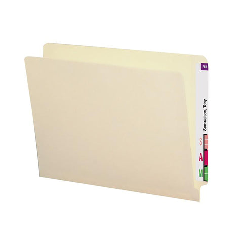 Smead End Tab File Folder, Shelf-Master® Reinforced Straight-Cut Tab, Letter Size, Manila, 50 per Box  (24210)