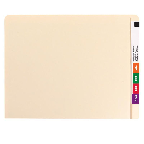 Smead End Tab File Folder, Straight-Cut Extended Tab, Letter Size, Manila, 100 per Box (24250)