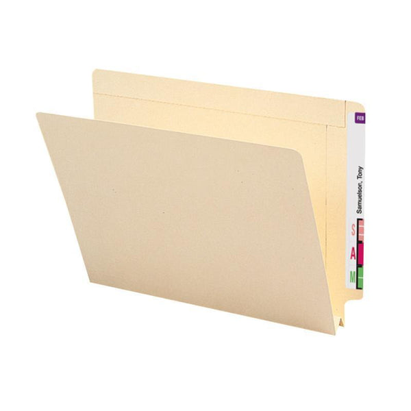 Smead End Tab File Folder, Reinforced Straight-Cut Tab, 1-1/2" Expansion, Letter Size, Manila, 50 per Box (24275)