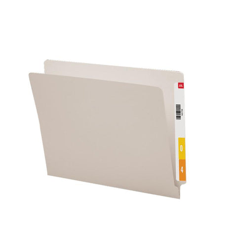 Smead Colored End Tab File Folder, Shelf-Master® Reinforced Straight-Cut Tab, Letter Size, Gray, 100 per Box (25310)