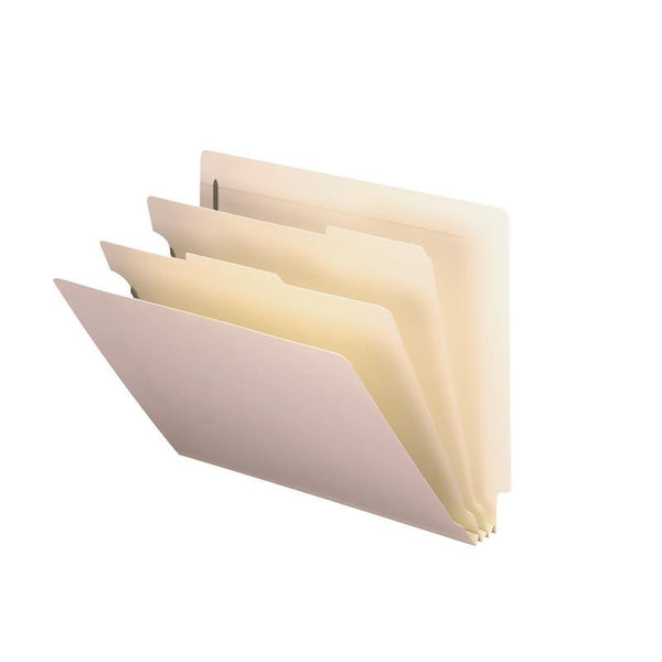 Smead End Tab Classification File Folder, 2 Divider, 2" Expansion, Legal Size, Manila, 10 per Box (29835)