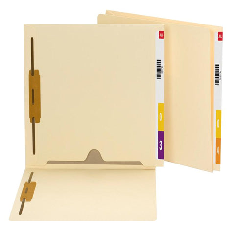 Smead End Tab Fastener File Folder with Full Pocket, Reinforced Straight-Cut Extended Tab, 2 Fasteners, Letter Size, Manila, 50 per Box (34101)