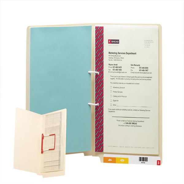 Smead End Tab Fastener File Folder, Shelf-Master® Reinforced Straight-Cut Tab, 1 Fastener, Letter Size, Manila, 50 per Box (34112)