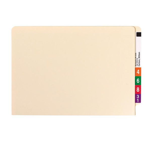 Smead End Tab Fastener File Folder, Shelf-Master® Reinforced Straight-Cut Tab, 2 Fasteners, Letter Size, Manila, 50 per Box (34276)