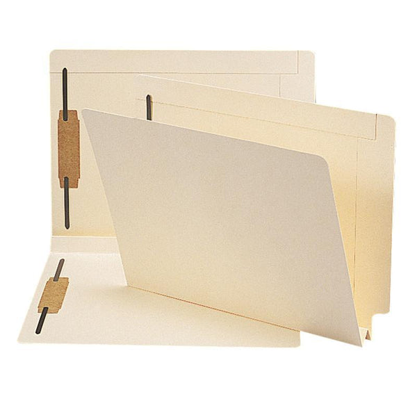 Smead End Tab Fastener File Folder, Shelf-Master® Reinforced Straight-Cut Tab, 2 Fasteners, Letter Size, Manila, 50 per Box (34276)