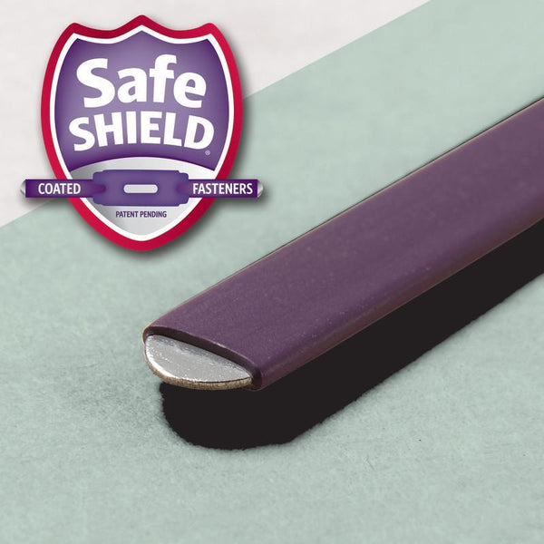 Smead End Tab Pressboard Fastener Folder with SafeSHIELD® Fastener, 2 Fasteners, Letter, Gray/Green (34715)