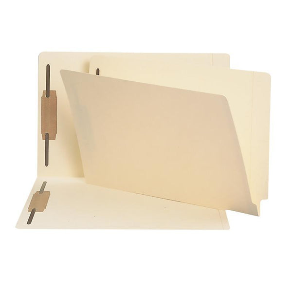 Smead End Tab Fastener File Folder, Shelf-Master® Reinforced Straight-Cut Tab, 2 Fasteners, Legal Size, Manila, 50 per Box (37215)