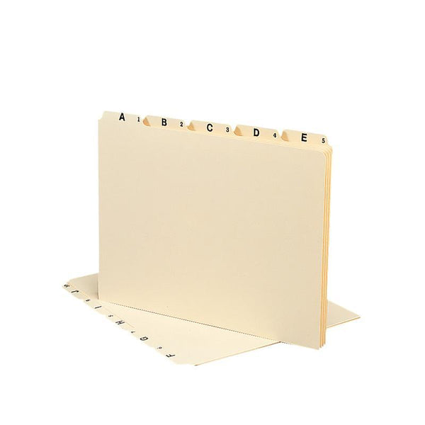 Smead Guides, Plain 1/5-Cut Tab (A-Z), Letter Size, Manila, 25 per Set (50176)