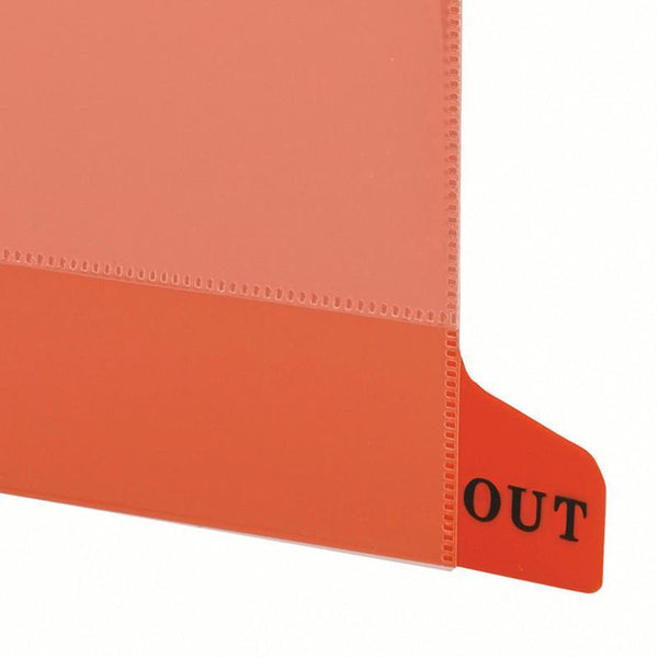 Smead End Tab Poly Out Guide, Two Pocket, Bottom Position Tab, Letter Size, Red, 25 per Box (61950)
