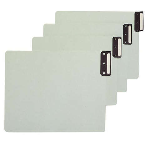 Smead End Tab 100% Recycled Pressboard Guides, Vertical Metal Tab (Blank), Extra Wide Legal Size, Gray/Green, 50 per Box (63235)