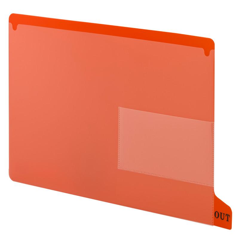 Smead End Tab Poly Out Guide, Two-Pocket Style, Bottom Position Tab, Legal Size, Red, 25 per Box (63950)