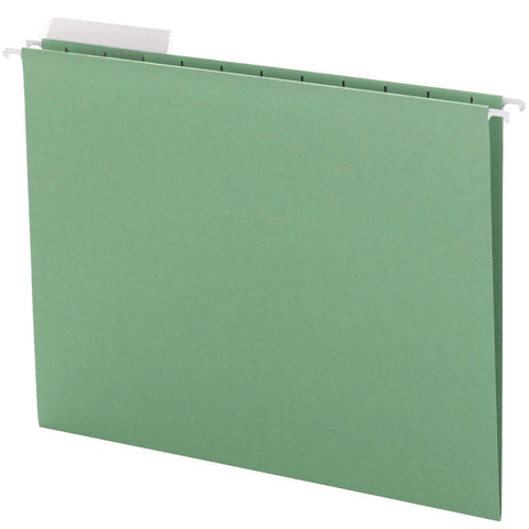 Smead Hanging File Folder with Tab, 1/3-Cut Adjustable Tab, Letter Size, Green, 25 per Box  (64022)