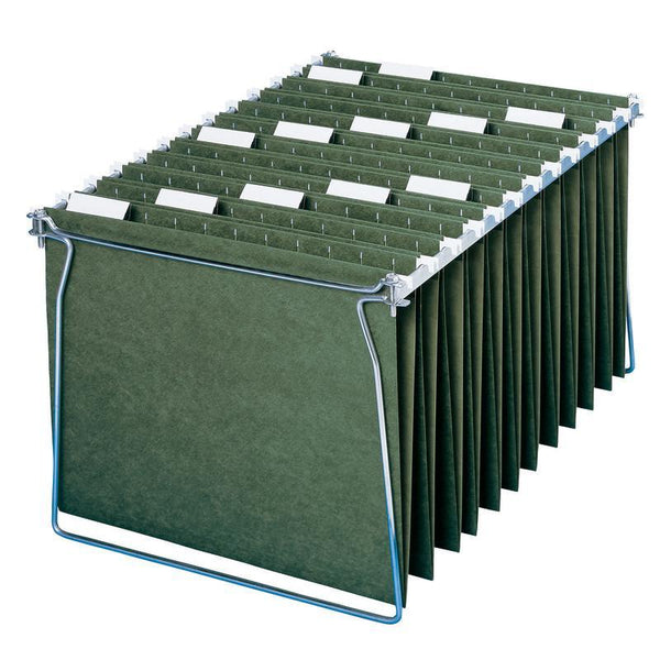 Smead Hanging File Folder with Tab, 1/5-Cut Adjustable Tab, Letter Size, Standard Green, 25 per Box (64055)