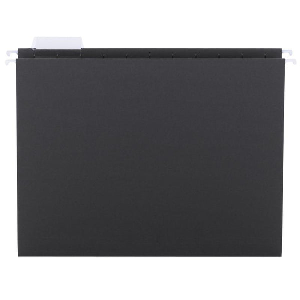 Smead Hanging File Folder with Tab, 1/5-Cut Adjustable Tab, Letter Size, Black, 25 per Box (64062)