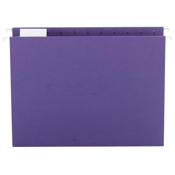 Smead Hanging File Folder with Tab, 1/5-Cut Adjustable Tab, Letter Size, Purple, 25 per Box (64072)