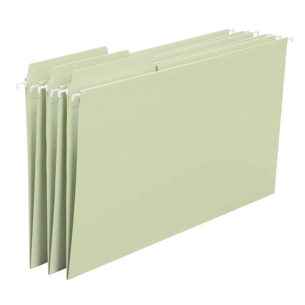Smead FasTab® Hanging File Folder, 1/3- Cut Built-In Tab, Legal Size, Moss, 20 per Box (64083)