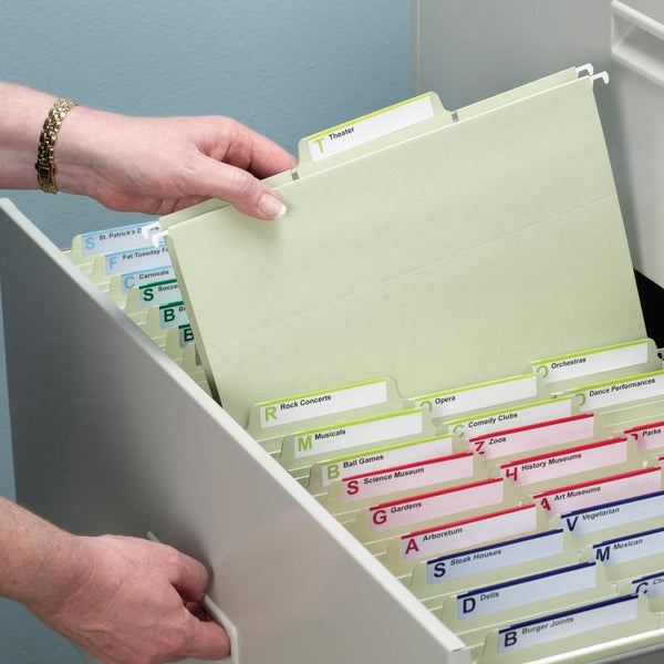 Smead FasTab® Hanging File Folder, 1/3- Cut Built-In Tab, Legal Size, Moss, 20 per Box (64083)
