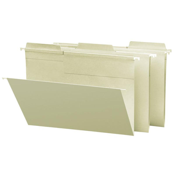 Smead FasTab® Hanging File Folder, 1/3- Cut Built-In Tab, Legal Size, Moss, 20 per Box (64083)