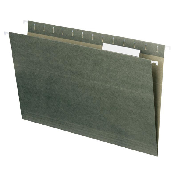 Smead Hanging File Folder with Tab,  1/3- Cut Adjustable Tab, Legal Size, Standard Green,  25 per Box (64135)