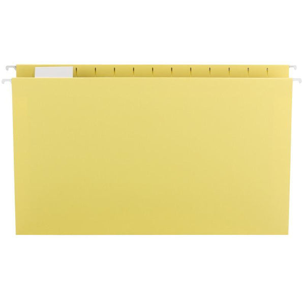 Smead Hanging File Folder with Tab, 1/5-Cut Adjustable Tab, Legal Size, Yellow, 25 per Box (64169)