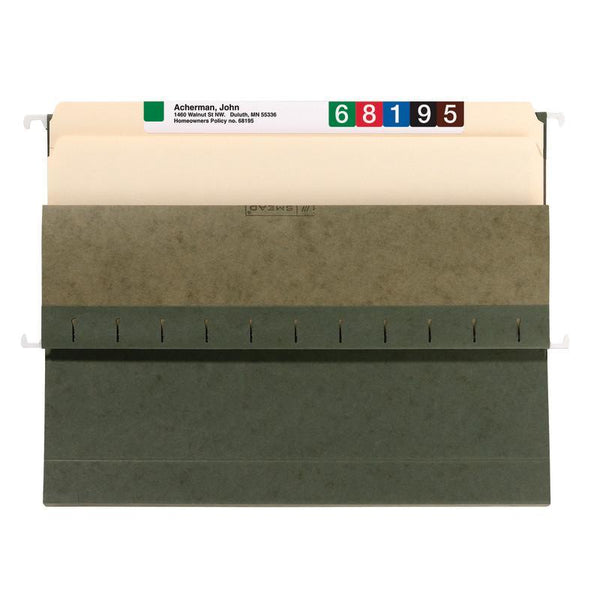 Smead Hanging File Pocket, 1-3/4" Expansion, Letter Size, Standard Green, 25 per Box (64218)