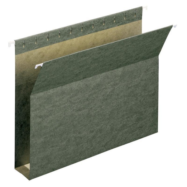 Smead Box Bottom Hanging File Folders, 2" Expansion, Letter Size, Standard Green, 25 per Box (64259)