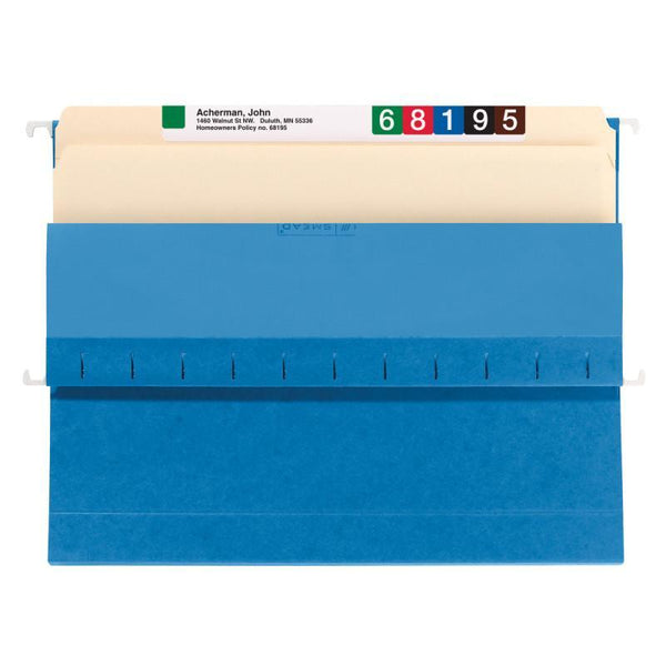 Smead Hanging Box Bottom File Folder with Tab, 2" Expansion, Letter Size, Assorted Colors, 25 per Box (64264)
