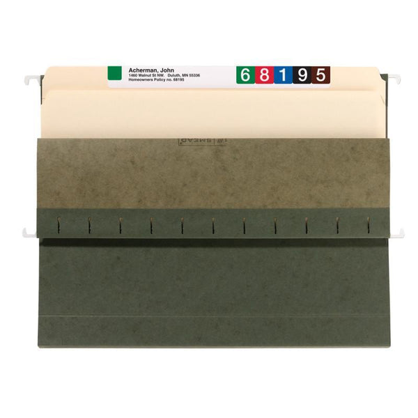 Smead Hanging Box Bottom File Folder, 3" Expansion, Letter Size, Standard Green,  25 per Box (64279)