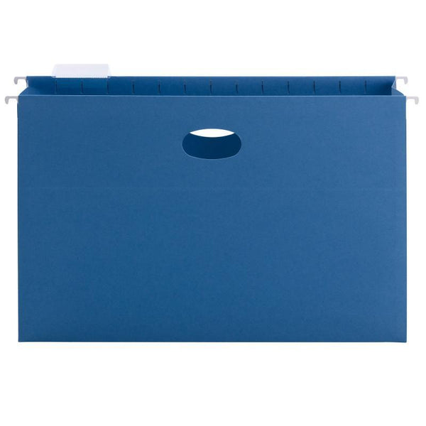 Smead Hanging File Pocket with Tab, 3" Expansion, 1/5-Cut Adjustable Tab, Legal Size, Sky Blue, 25 per Box (64370)