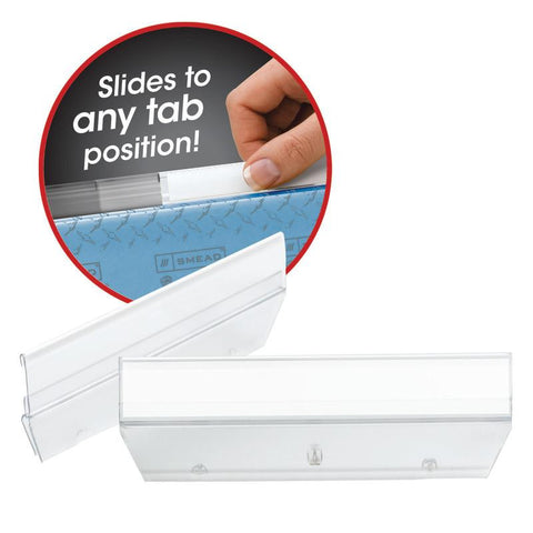 Smead Easy Slide™ Tab, 1/3-Cut, Clear, 18 Per Pack (64626)