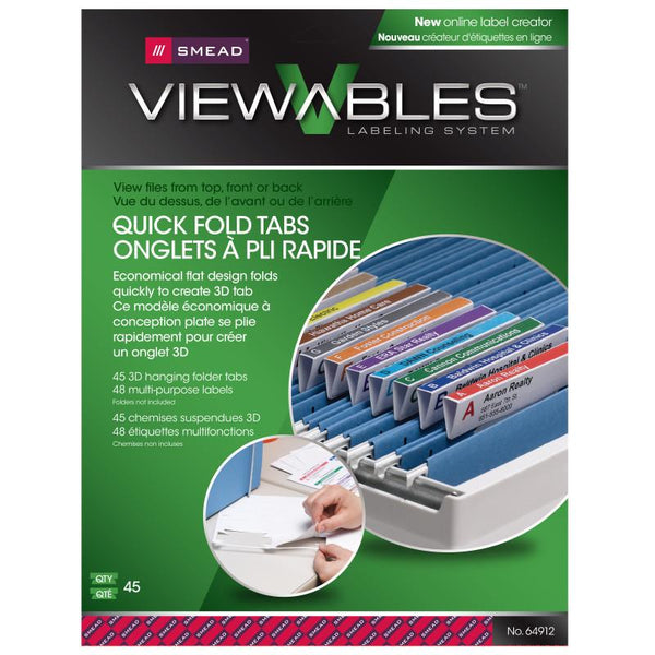 Viewables® Quick Fold Tabs - 45 Pack (64912)