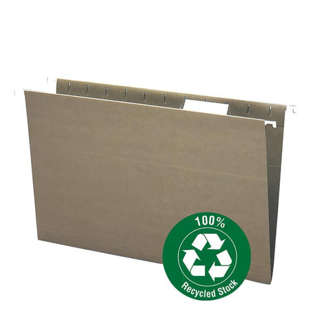 Smead Hanging File Folder with Tab, 1/5-Cut Adjustable Tab, Legal Size, Green, 25 per Box (65061)