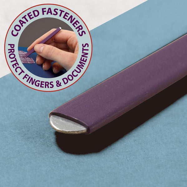 Smead FasTab® Hanging Pressboard Classification Folder with SafeSHIELD® Fastener, 1 Divider, 2/5-Cut Built-in Tab, Letter Size, Blue, 10 per Box (65105)